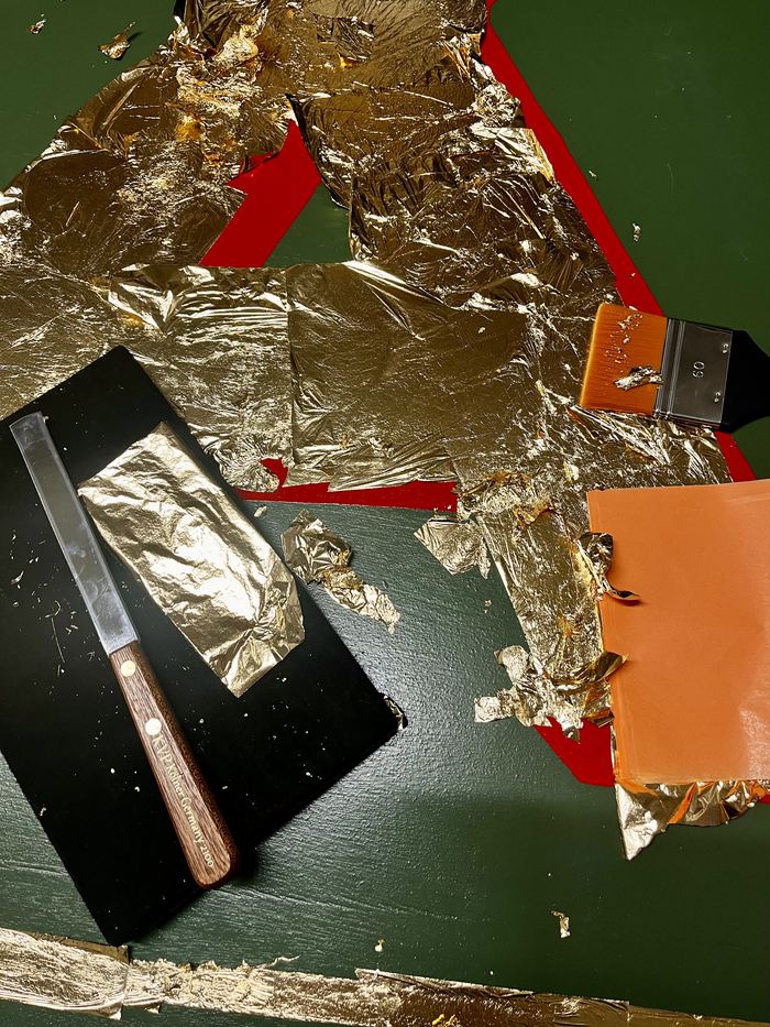 Dorure &agrave; la feuille d'or